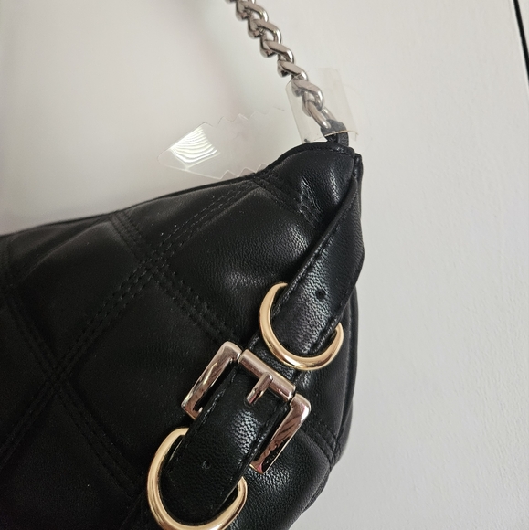 Steve Madden Black Quilted Crossbody with Chain Detail - Picture 3 of 5